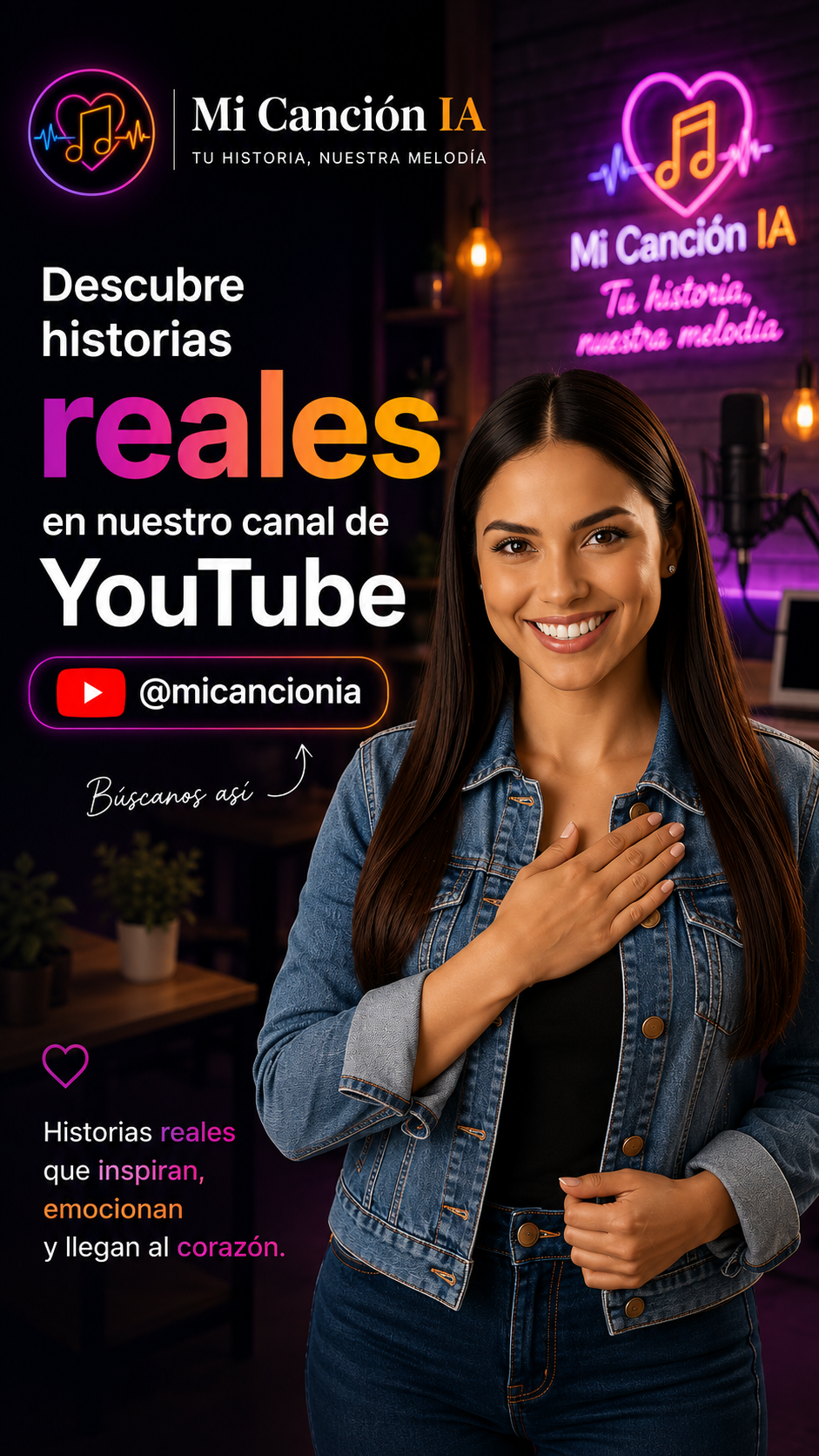Mía presenta el canal oficial de YouTube de MiCancionIA